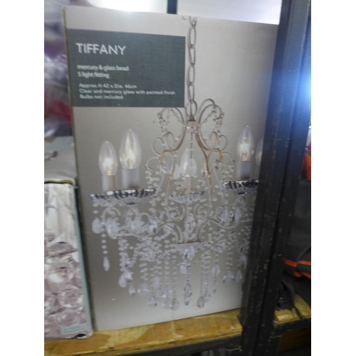 2140 - 2 Boxed venetian and tiffany ceiling chandeliers