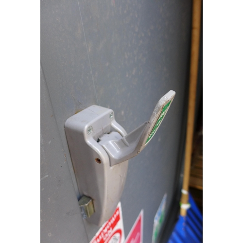 2349 - Metal security/fire door with frame lock and key