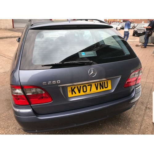 2352 - Mercedes 2007 E280 Avantgarde Automatic petrol Estate KV07VNU 2997cc. MOT to 23.7.23 (all MOT adviso... 