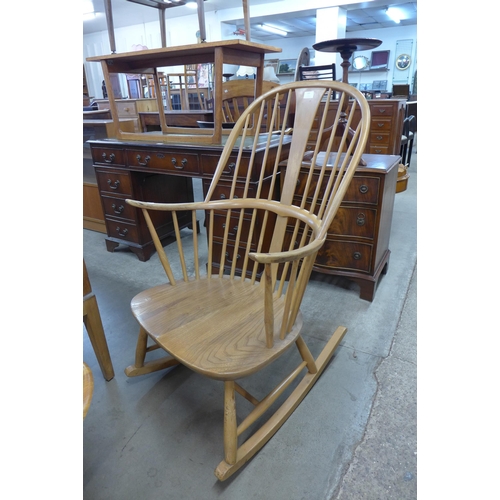 97 - An Ercol Blonde elm and beech Chairmakers armchair