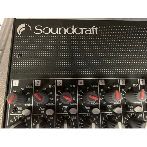 2216 - Soundcraft Spirit FX16 mixer and fitted flight case