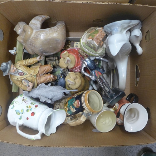 1049 - Four boxes of assorted china, etc. **PLEASE NOTE THIS LOT IS NOT ELIGIBLE FOR POSTING AND PACKING**