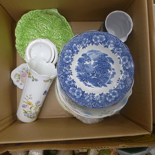 1049 - Four boxes of assorted china, etc. **PLEASE NOTE THIS LOT IS NOT ELIGIBLE FOR POSTING AND PACKING**