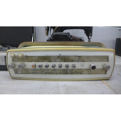 1057 - Two vintage radios including Bang & Olufsen, an Epson HX20 and a sewing machine **PLEASE NOTE THIS L... 