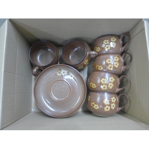 1067 - A Denby Sandstone part tea set and a Banquet tea set **PLEASE NOTE THIS LOT IS NOT ELIGIBLE FOR POST... 