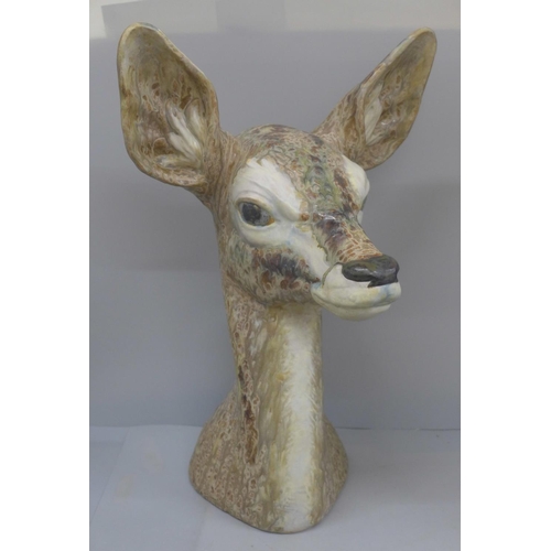 602 - A large Lladro model of a deer's head, 48cm