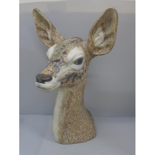 602 - A large Lladro model of a deer's head, 48cm