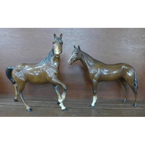 615 - A Royal Doulton racehorse and one other Royal Doulton horse