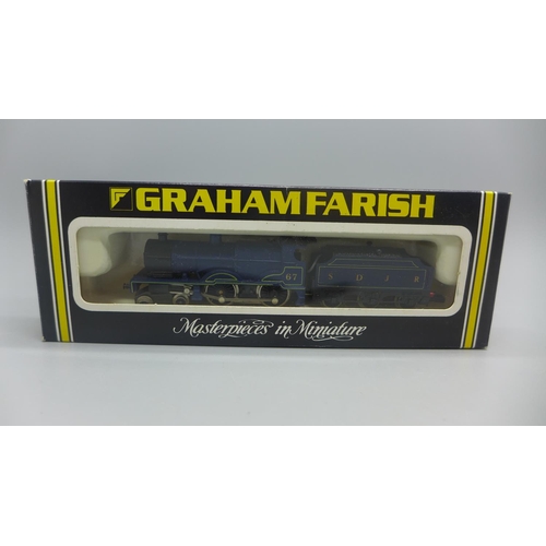 682 - Two Graham Farish by Bachmann N gauge locomotives, Somerset and Dorset compound and a Caledonian Rai... 