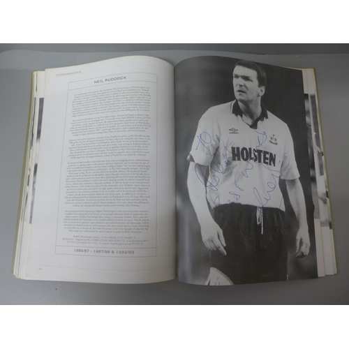 687 - Football:- two Player by Player books relating to Chelsea F.C. and Tottenham Hotspur, containing sig... 