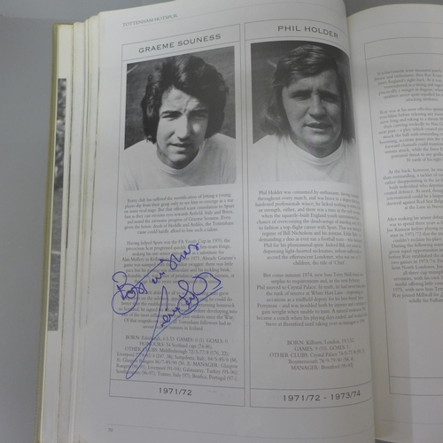 687 - Football:- two Player by Player books relating to Chelsea F.C. and Tottenham Hotspur, containing sig... 