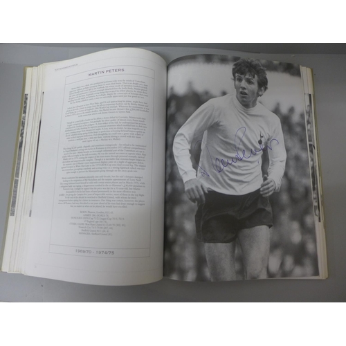 687 - Football:- two Player by Player books relating to Chelsea F.C. and Tottenham Hotspur, containing sig... 