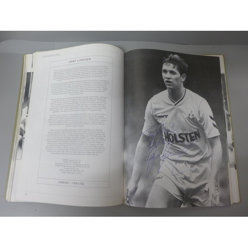 687 - Football:- two Player by Player books relating to Chelsea F.C. and Tottenham Hotspur, containing sig... 