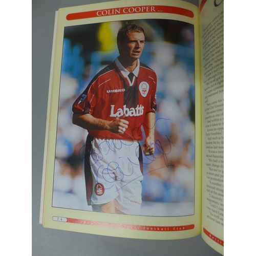 689 - Football:- five books relating to Derby County, Nottingham Forest and West Bromwich Albion, some con... 