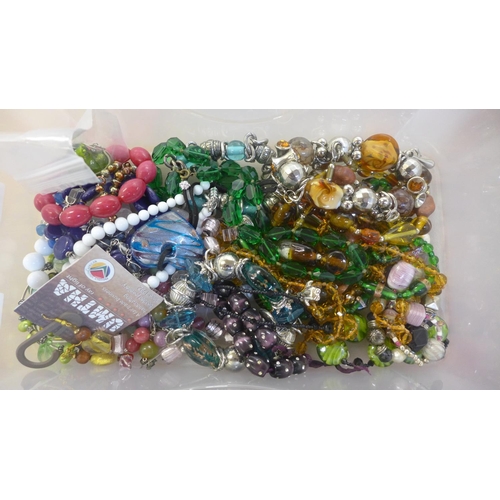 701 - A collection of Murano and other glass jewellery