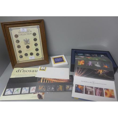 711 - Royal Mail Millennium Collection, The 2000 Canadian Millennium Collection coin set and Millennium Co... 