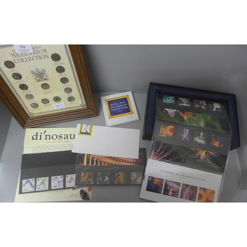 711 - Royal Mail Millennium Collection, The 2000 Canadian Millennium Collection coin set and Millennium Co... 