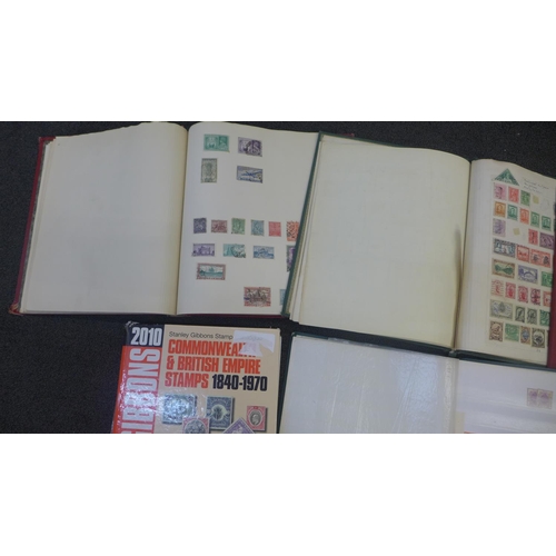 720 - Stamps:- box of Commonwealth albums and catalogues