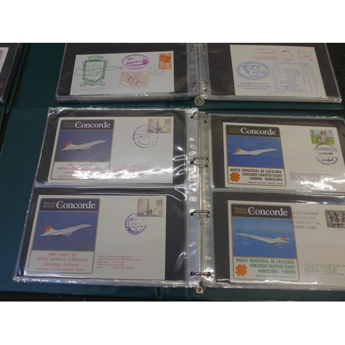 761 - A postal history of the Concorde - 547 first day covers in six albums, 1968-1976, 1976-1977, 1978, 1... 