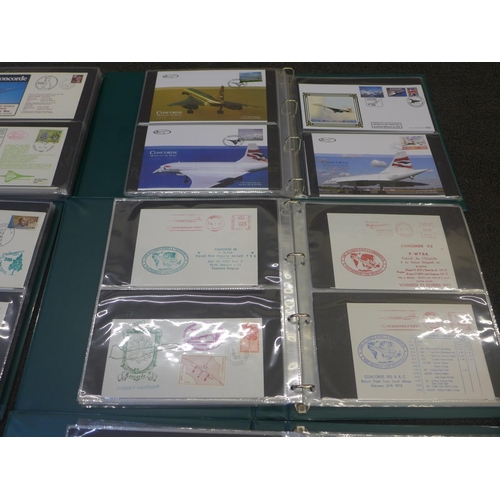 761 - A postal history of the Concorde - 547 first day covers in six albums, 1968-1976, 1976-1977, 1978, 1... 