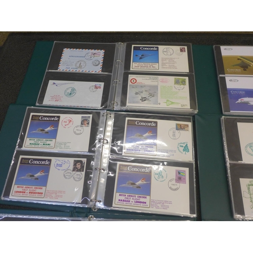 761 - A postal history of the Concorde - 547 first day covers in six albums, 1968-1976, 1976-1977, 1978, 1... 