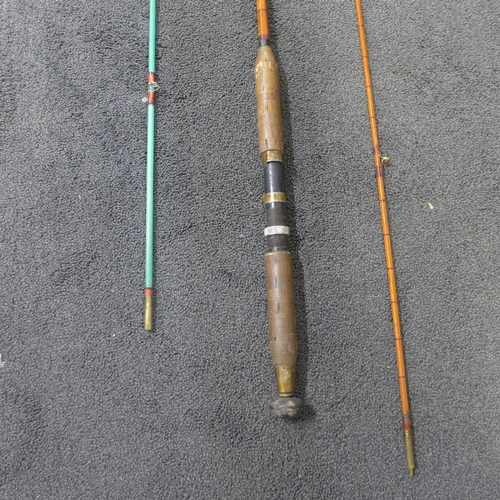 812 - Two spinning rods comprising an early Allcocks lightcaster and Milbro F79