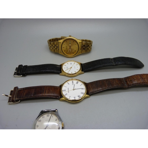 851 - Four wristwatches, including Zenith with 32mm case