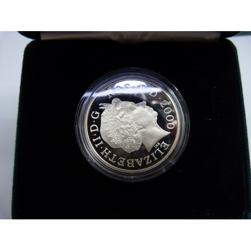 861 - A Royal Mint 2000 silver proof Piedfort £5 Centenary Crown, The Queen Mother Centenary Year, boxed w... 