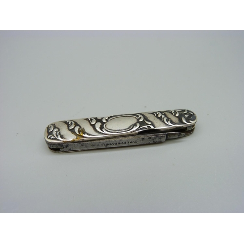 899 - A manicure pocket knife, 'Souvenir Prudental Dinner, Jan 15 1901' Scott fundraising dinner, Discover... 