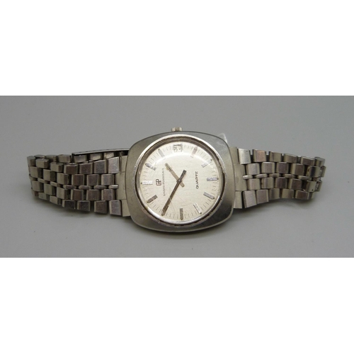 932 - A Girard-Perregaux quartz wristwatch and bracelet strap