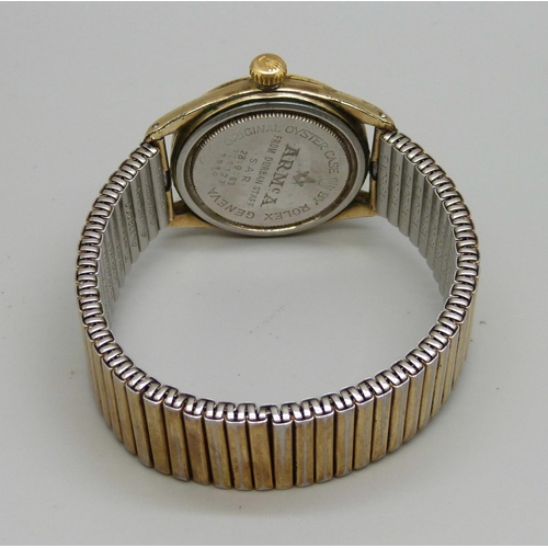 944 - A Tudor Oyster wristwatch in an Oyster case by Rolex, the case back bears inscription with Masonic s... 