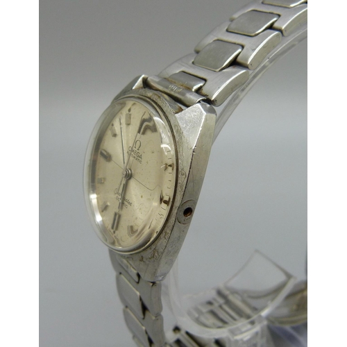 947 - An Omega automatic Seamaster Cosmic wristwatch with sweep second hand, (lacking crown)