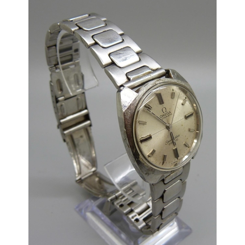 947 - An Omega automatic Seamaster Cosmic wristwatch with sweep second hand, (lacking crown)