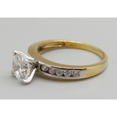 967 - A silver gilt dress ring, M