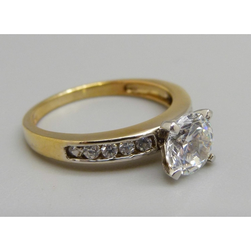 967 - A silver gilt dress ring, M