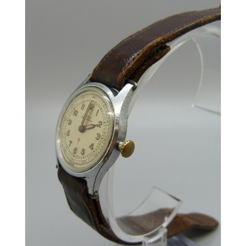 985 - A military style wristwatch, the dial marked Clinton Waterproof, 28mm case