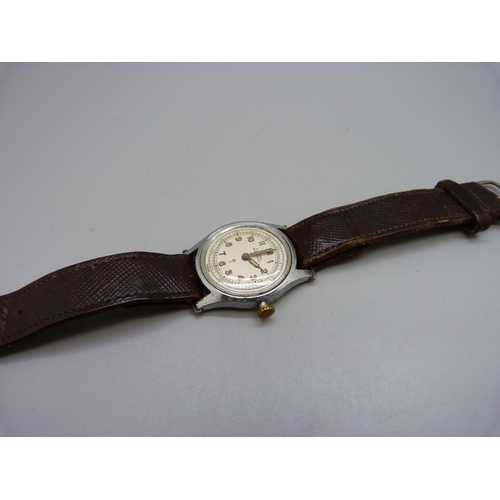 985 - A military style wristwatch, the dial marked Clinton Waterproof, 28mm case