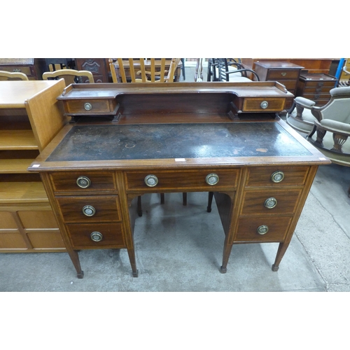 105 - An Edward VII inlaid mahogany desk