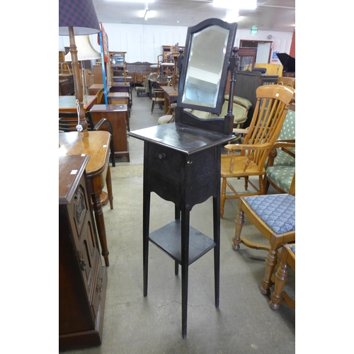 157 - An early 20th century oak shaving stand