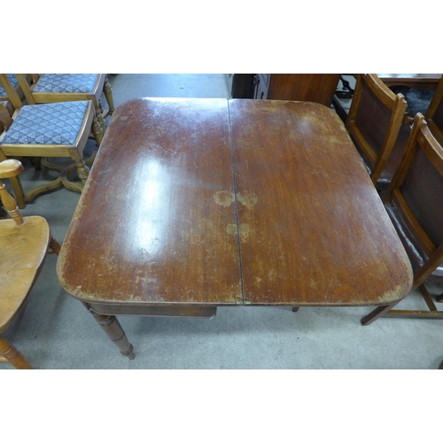 159 - A George IV mahogany D-shaped fold over tea table