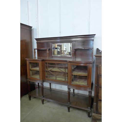 176 - An Edward VII mahogany mirrorback side cabinet