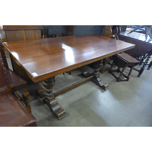 187 - An oak refectory table