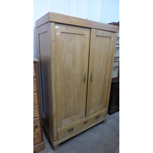 217 - A 19th Century French pine Armoire