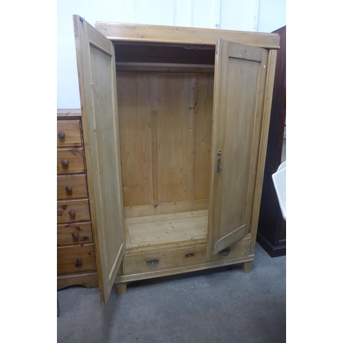 217 - A 19th Century French pine Armoire