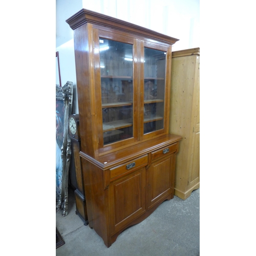 220 - A Victorian walnut bookcase