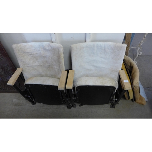 241 - A pair of vintage cinema seats