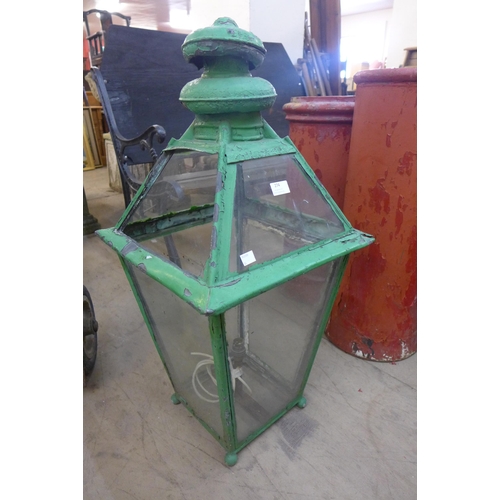 274 - A painted metal street lantern