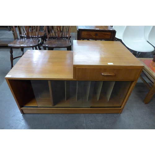 67C - A teak record cabinet