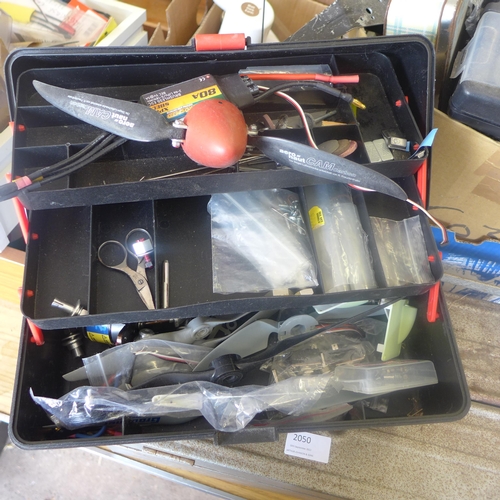 2050 - Job lot of model aircraft items and tools (10 boxes approx 300 items in total)