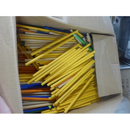 2114 - Two boxes of pencils upcycled/recycled from CD cases